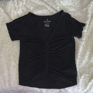 Soft and sexy American eagle black fitted shirt